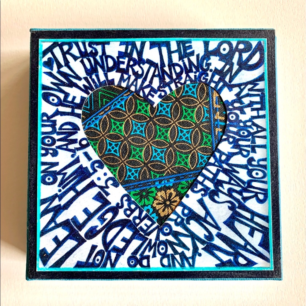 One of a kind handmade scripture art